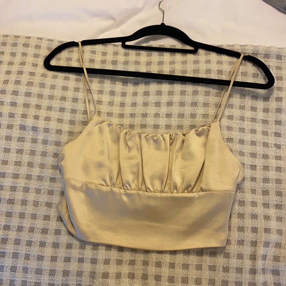 Zara satin crop top